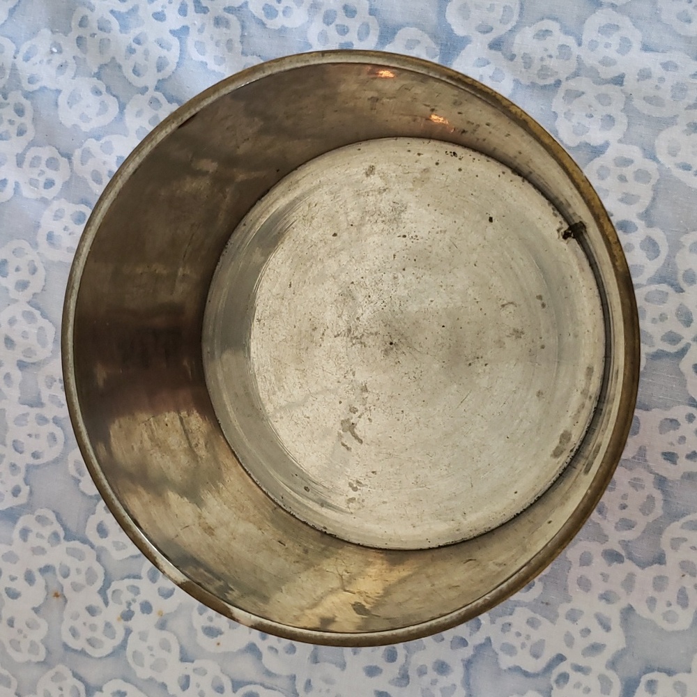 Metal Trinket Box Metal Round Box Round Metal Container with Lid Brass Trinket - Picture 10 of 16